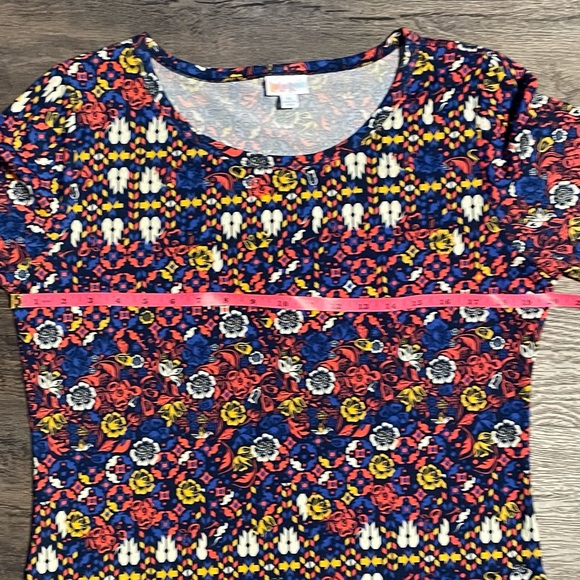 Aztec Floral Patterned T Shirt Dress. - Picture 6 of 9